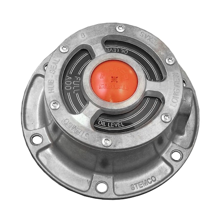 Stemco Hubcap, Wheel, Front, Alum, 6 Hole, 5-1/2 Bc, Sentinel 348-4009